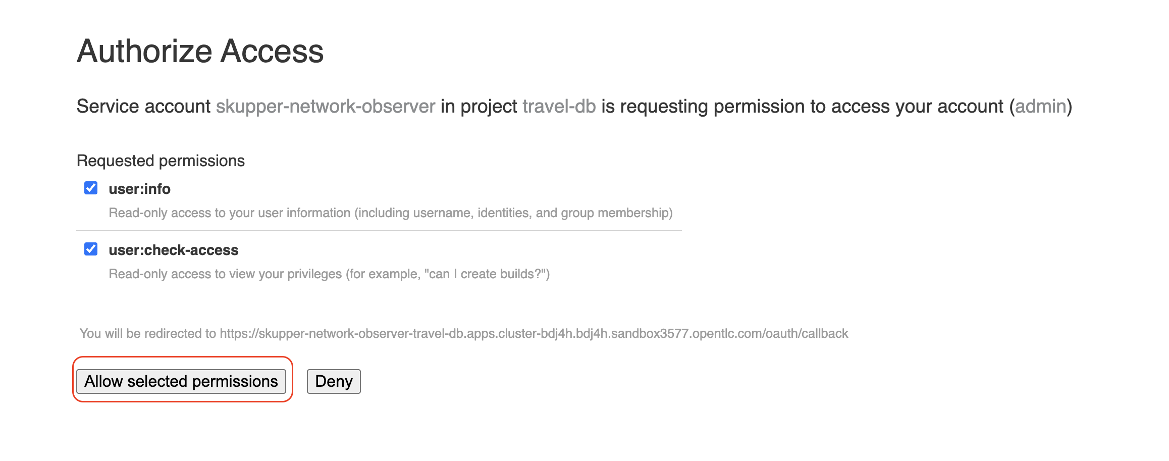 allow permission