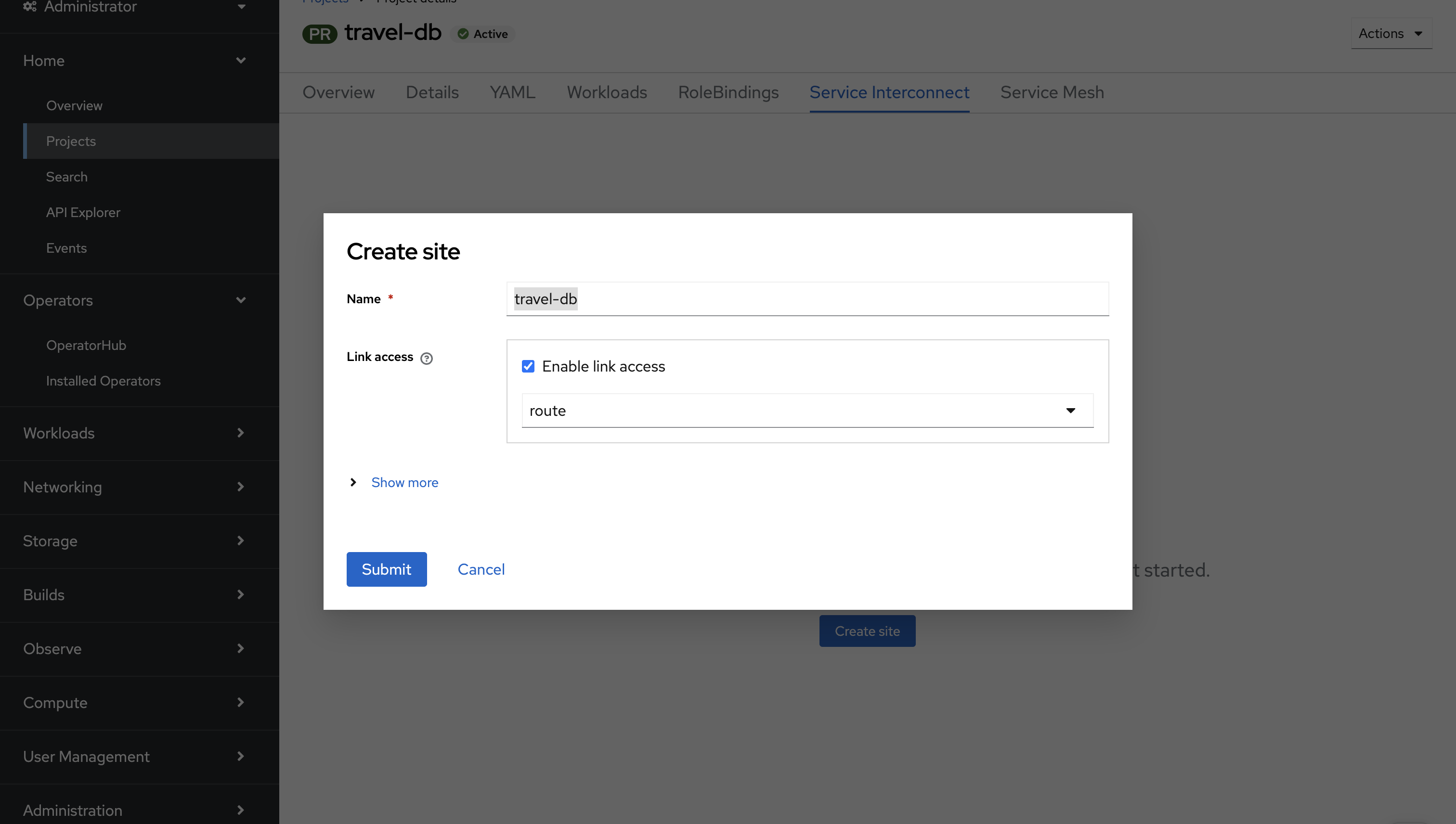 create site