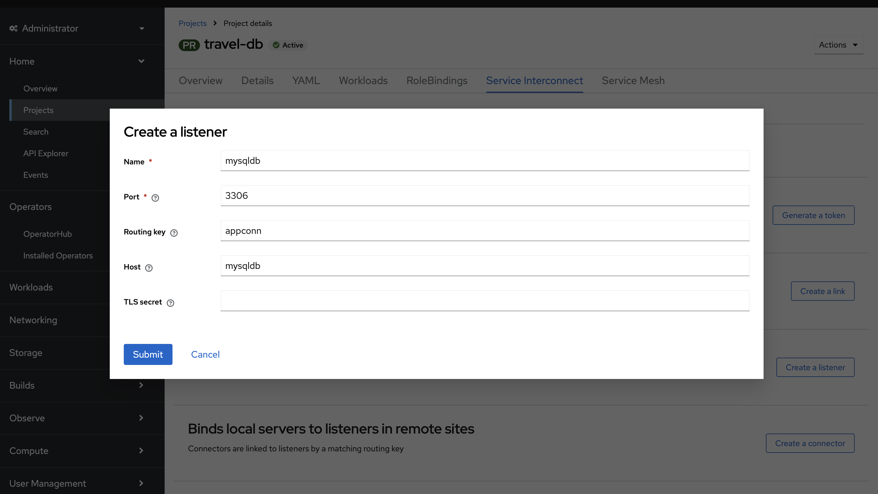 listener form